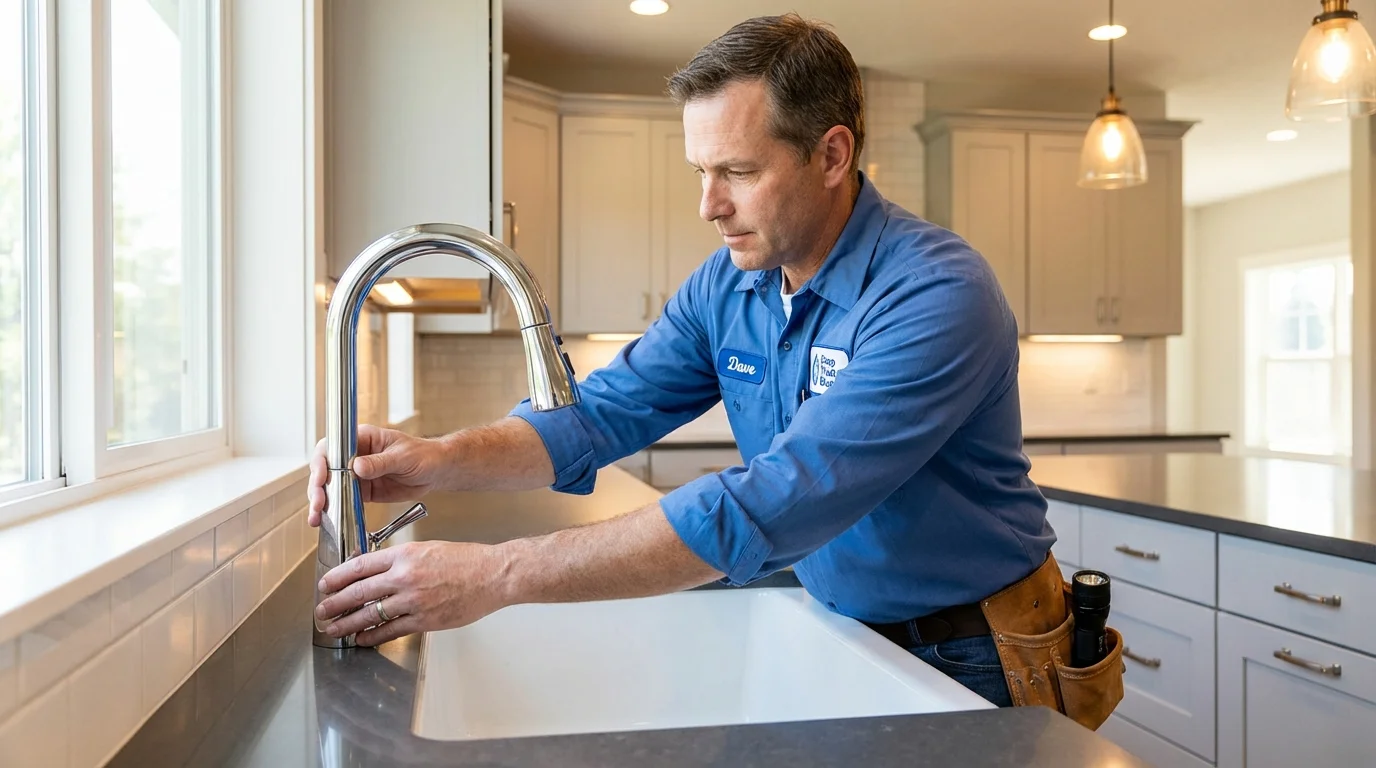 Kitchen faucet installation by Johns Plumbing LLC in McCall