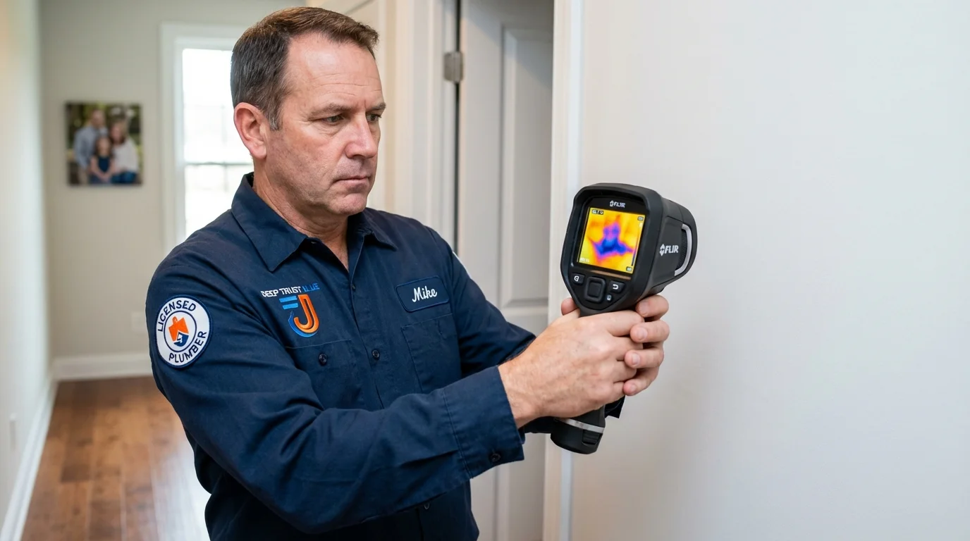 Thermal imaging leak detection by Johns Plumbing LLC in McCall