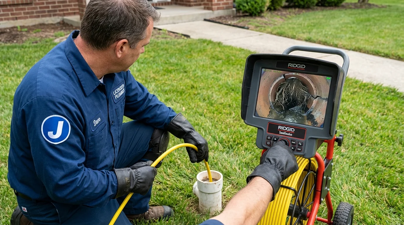 Sewer camera inspection being performed by Johns Plumbing LLC in McCall