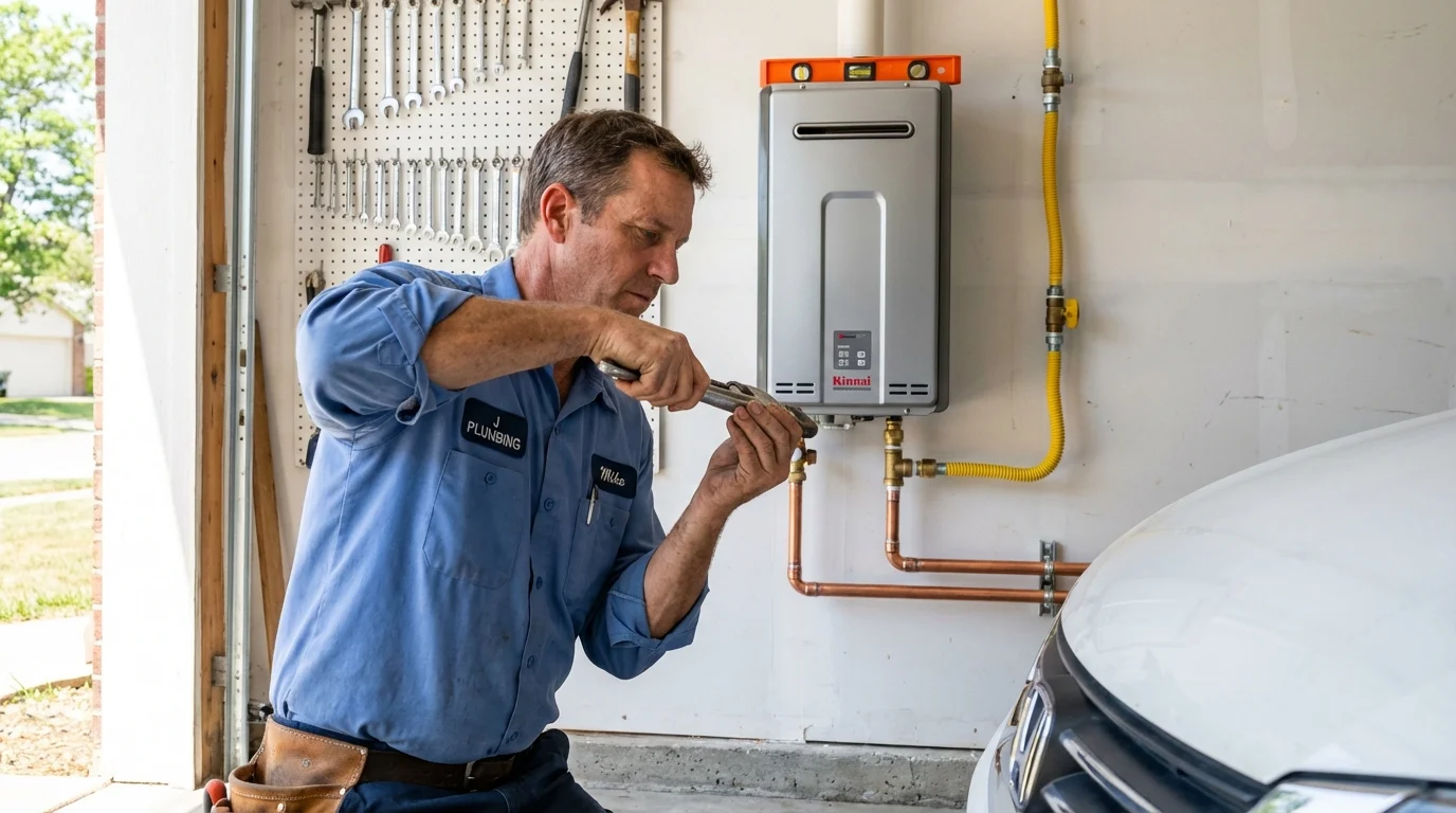 Tankless water heater installation by a Johns Plumbing LLC plumber in McCall
